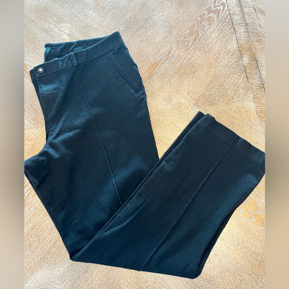 Lauren Ralph Lauren Black Cotton Pants Size 14W Waist 38” Inseam 28”Mid Rise